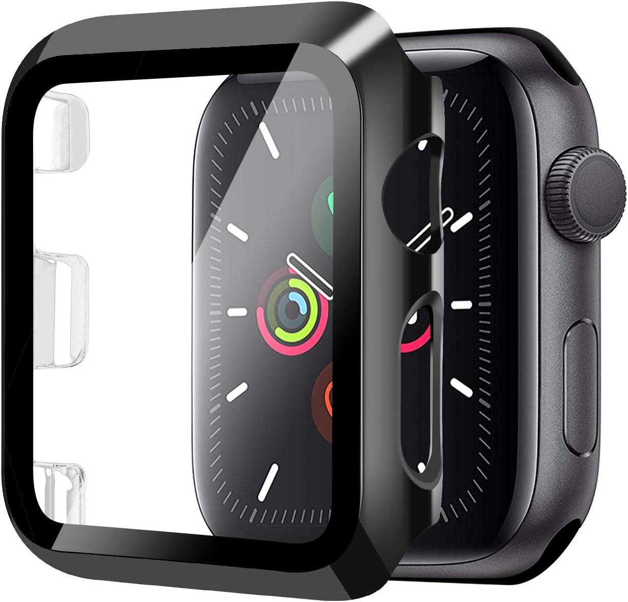 Pantalla Para Apple Watch Serie 3 Funda para Apple Watch 42mm Serie 3/2/1+Cristal Templado, Qianyou PC