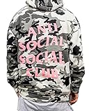 Mars NY Unisex Antisocial Social Club Hoodie camouflage Kanye West Camo Hoodie (Medium)