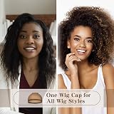 Dreamlover Brown Wig Cap for Women 12 Pieces Nylon Hair Net Lace Front view 8