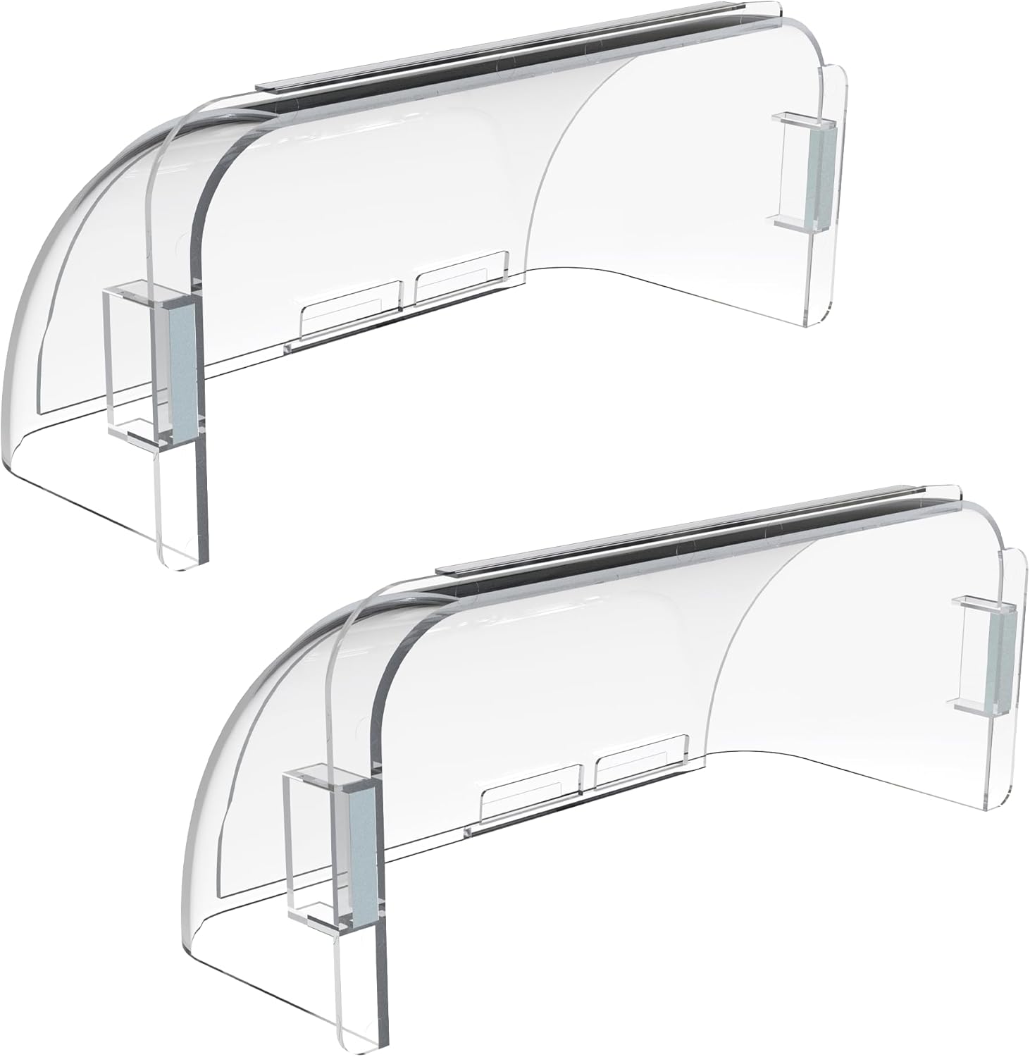 Registers, Grilles & Vents - Adjustable Neodymium Magnetic Air Vent Deflector for Floor, Sidewall, and Ceiling Registers (2 Pack, Clear)