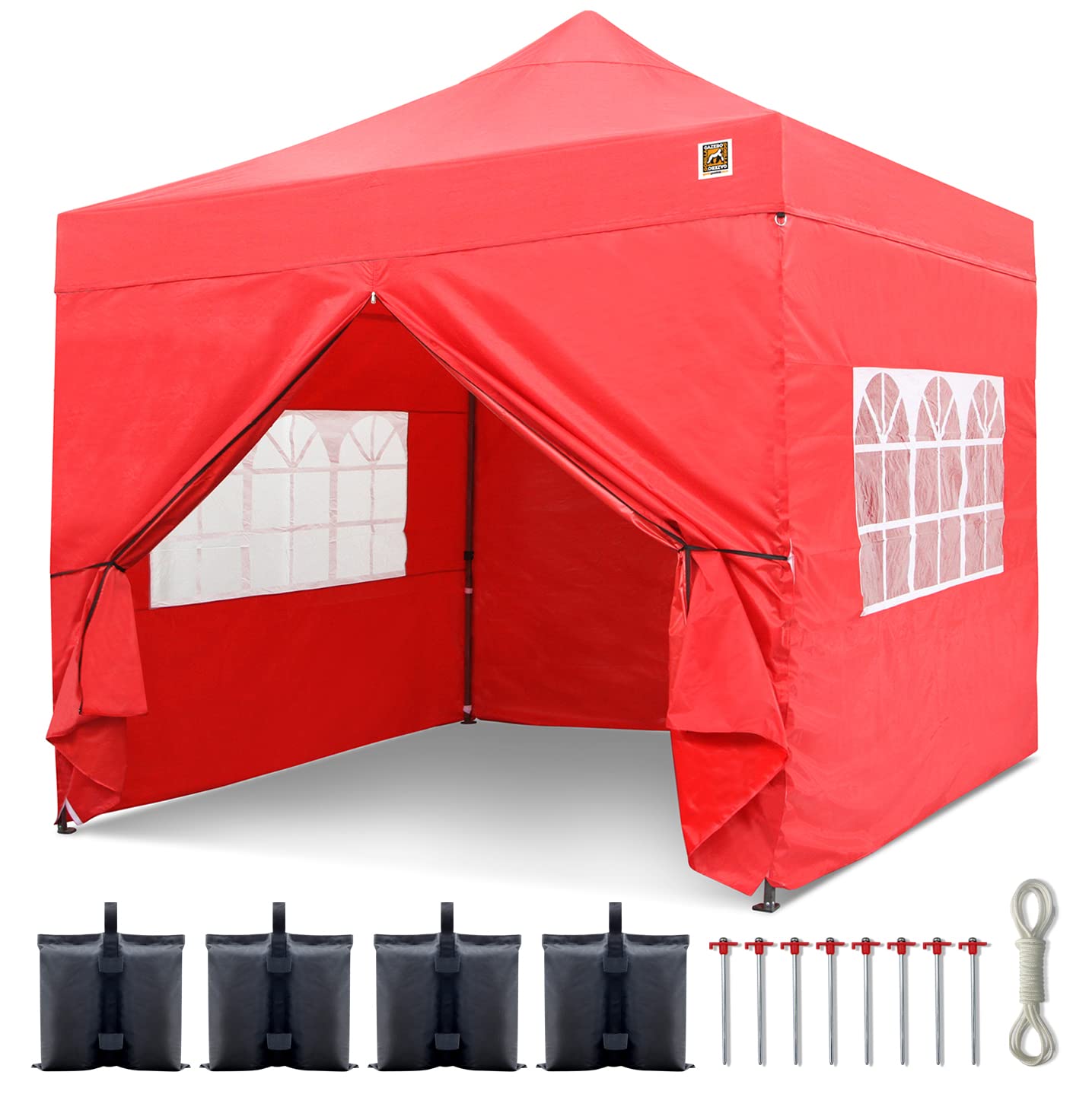 Gorilla Gazebo ® Pop Up 3x3m Heavy Duty Waterproof Commercial Grade Market Stall 4 Side Panels Leg Weights Pegs and Wheeled Carrybag