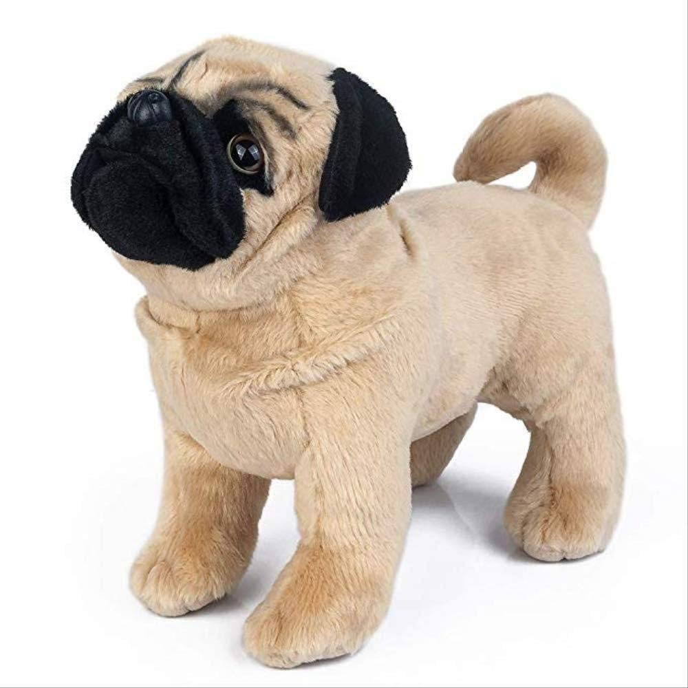 PAINUR Plush Doll 12-Inch Standing Pug Plush Toy Soft Dog Plush Animal Toy Chirstmas Gift