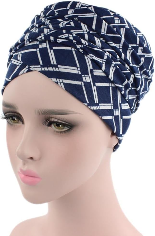 Head Scarf Cap Turban Headwear for Chemo Cancer Hair Loss Unisex Sleep Cap Bamboo Bandana Women Cancer Headwear Headwrap Scarfs Cap (D)