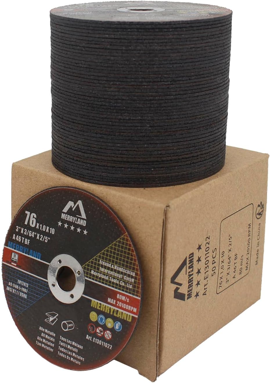 Merryland Cutting Disc 76 Metal INOX 1.0mm 10mm Bore 3in 50 Pack Expert-Line