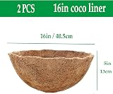 VLYHGO Coco Liner 16 Inch Hanging Basket Coir Liner 2 Pcs view 2
