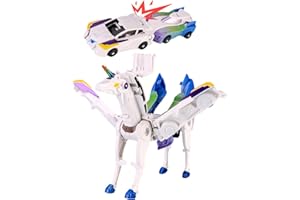 Unicorn Transforming Car,Transformation Toy with Collision Transforming Car,Unicorn Toys for Boys Girls Age 4-6 |Party Gift f