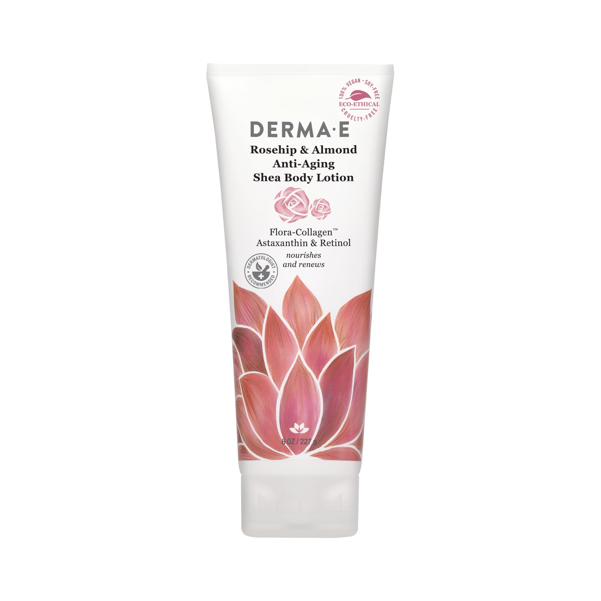 DERMA E Rosehip & Almond Shea Body Lotion 227g
