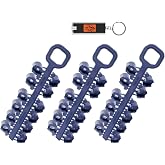 3 Pack Rain Bird 5000 Series Rotor Nozzle Trees, RainBird 5000RCTREE Nozzle Rack fits 5000 5004 4252NZLPK, 42SA+, 52SA, 42SA Series, Low Angle and Rain Curtain, Includes LED Keychain Light