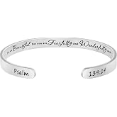 JoycuFF Bracelets Gifts for Men Women Valentine's Day Birthday Gifts for Men Sipmle Style Bangle Cuff Jewelry for Women Chris