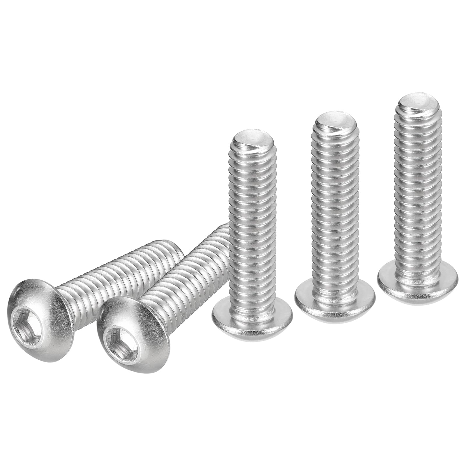 DTGN 5/16-18x1-1/4" Button Head Socket Cap Screws - 20Pack - Good for Machine - 304 Stainless Steel 18/8 - Hex Drive Full Thread UNC Fasteners — image 1