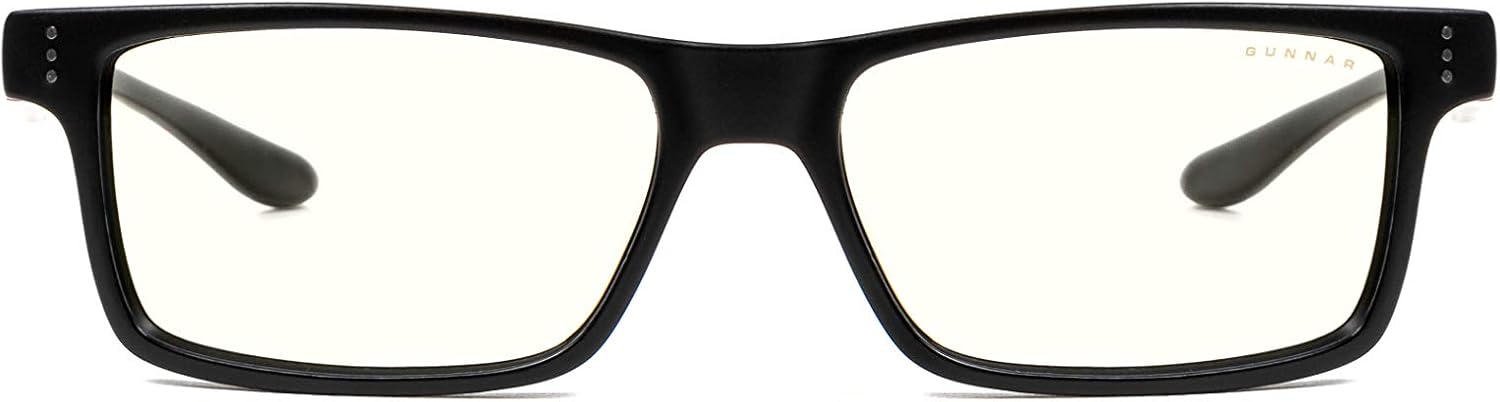 Gunnar Gaming and Computer Eyewear, Vertex, Frame Colour: Onyx, Clear Tint (98% Blue Light Protection & 100% UV Light)