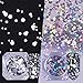 BORN PRETTY 1.5g Holographic Silver Nail Flakies Mixed Size Round Nail Sequins Glitter Paillette 2 Colors