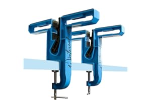 Winterial Snowboard and Ski Vise, Set of Two Non-Slip Vice Grips with Horizontal Vertical Working Positions for Tuning, Repair and Waxing/Rubber Brake Retainers and Secure Board Grip Arm