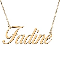 HUAN XUN Customized Custom Simple Any Name Necklace