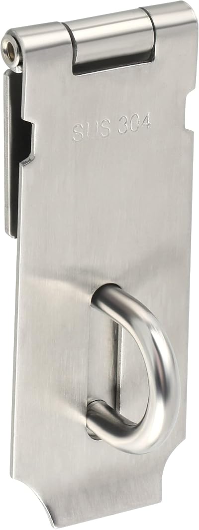 Sayayo SUS304 Stainless Steel Hasp and Staple 4 Inch Door Lock Latch