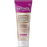 LIVAURA Retinol Anti-Aging Cream Cleanser – Daily Deep Cleansing Facial Wash Exfoliates to Improve Skin’s Texture & Moisturizes for Cleaner, Softer Face – Renewing Vitamin A Minimizes Fine Lines