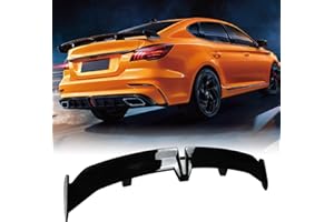 Acmex 54 Inch Universal Rear Spoiler, MG6 PRO Style ABS Racing Spoiler Wing Lightweight, Rear Trunk Spoiler Wing Lid Tail Hatchback Sedan Coupe Convertible Sport GT Wing Tail Lid (Gloss Balck)