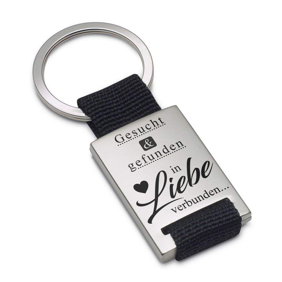 Lieblingsmensch Keyring Model: Gesucht und gefunden ..., Textile, 8.5 x 3 x 0.3 cm
