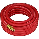 Goodyear 30 ft x 3/8" Red Rubber Air Hose 250 PSI - Made in USA