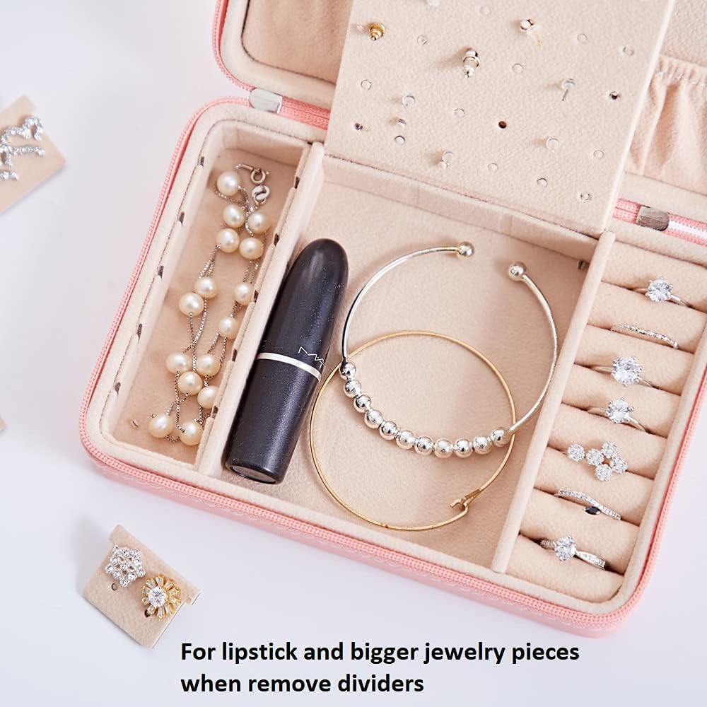 Sky Blue Color Medium Jewelry Organizer Box for Travel for Home Use Jewelry Storage Case Premium PU Leather Exterior and Soft Touch Velvet Interior Perfect Jewelry Gift Box for Women for Gilrs Box Size 6.54〞(W)4.72〞(D)1.97〞(H): Home Improvement