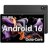 ApoloMedia 11" Tablet, 2025 Android 16 with Octa-core Processor, 8GB RAM+128GB ROM(1TB Expandtion), 7000mAh Battery, HD IPS Large tableta,WiFi 6&BT5.0, Support GMS (Case not Included)