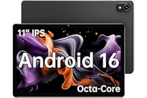 ApoloMedia 11" Tablet, 2025 Android 16 with Octa-core Processor, 8GB RAM+128GB ROM(1TB Expandtion), 7000mAh Battery, HD IPS Large tableta,WiFi 6&BT5.0, Support GMS (Case not Included)