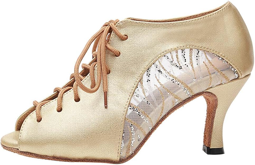 HROYL Zapatos de Baile de Salon Latino Mujer Comodos Tacon Alto Salsa y Bachata,Modelo YCL264 HROYL Zapatos de Baile de Salon Latino Mujer Comodos Tacon Alto Salsa y Bachata,Modelo YCL264