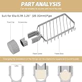 Bnimtm 2 Pcs Stainless Steel Shower Caddy 304 Soap Holder Rack Kitchen Taps view 3