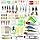 TUXIBIN Kit Leurres De Pêche 181 Pièces – Spinnerbaits, Vers Souples, Minnow, Popper, Jigs Et Plus – Coffret Portable Complet Pour Pêche En Eau Douce Et Mer