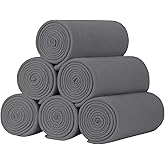 ZYFZCYBL Fleece Throw Blankets Lightweight Warm Soft Cozy Pet-Friendly Bulk Fleece Throw Blanket Solid for Home Bed, Sofa,Office,Gifts, Couch (Pack of 6-50 x 60 inch,Grey)