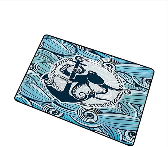 LiminiAOS Pulpo Alfombra de Entrada de Grado Comercial Símbolo de Pulpo