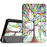 Fintie Samsung Galaxy Tab E Lite 7.0 Case - Ultra Slim Lightweight Smart Shell Folding Stand Cover for Tab E Lite SM-T113 / Tab 3 Lite 7.0 SM-T110 / SM-T111 7-Inch Tablet, Love Tree