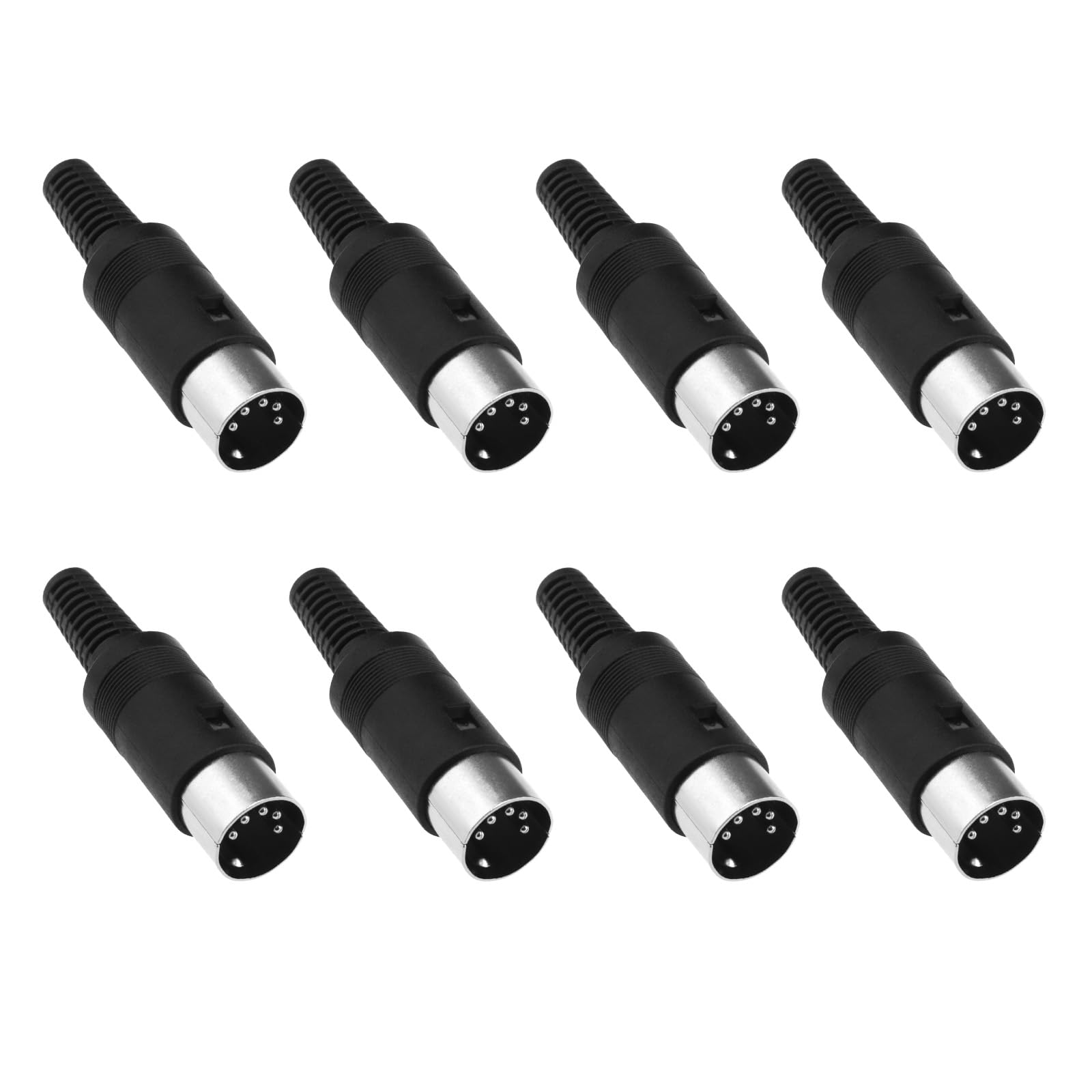 VGOL 8PCS 5 Pin Male DIN Soldering Connector Plugs for Mixer, Electronic Drum, Amplifiers, Microphone