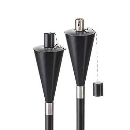 Hussala Ravenna Öl Garten-Fackeln aus Stahl, pulverbeschichtet (Tank,nachfüllbar: 360 ml / Länge: 115 cm) Outdoor Fackel - [2