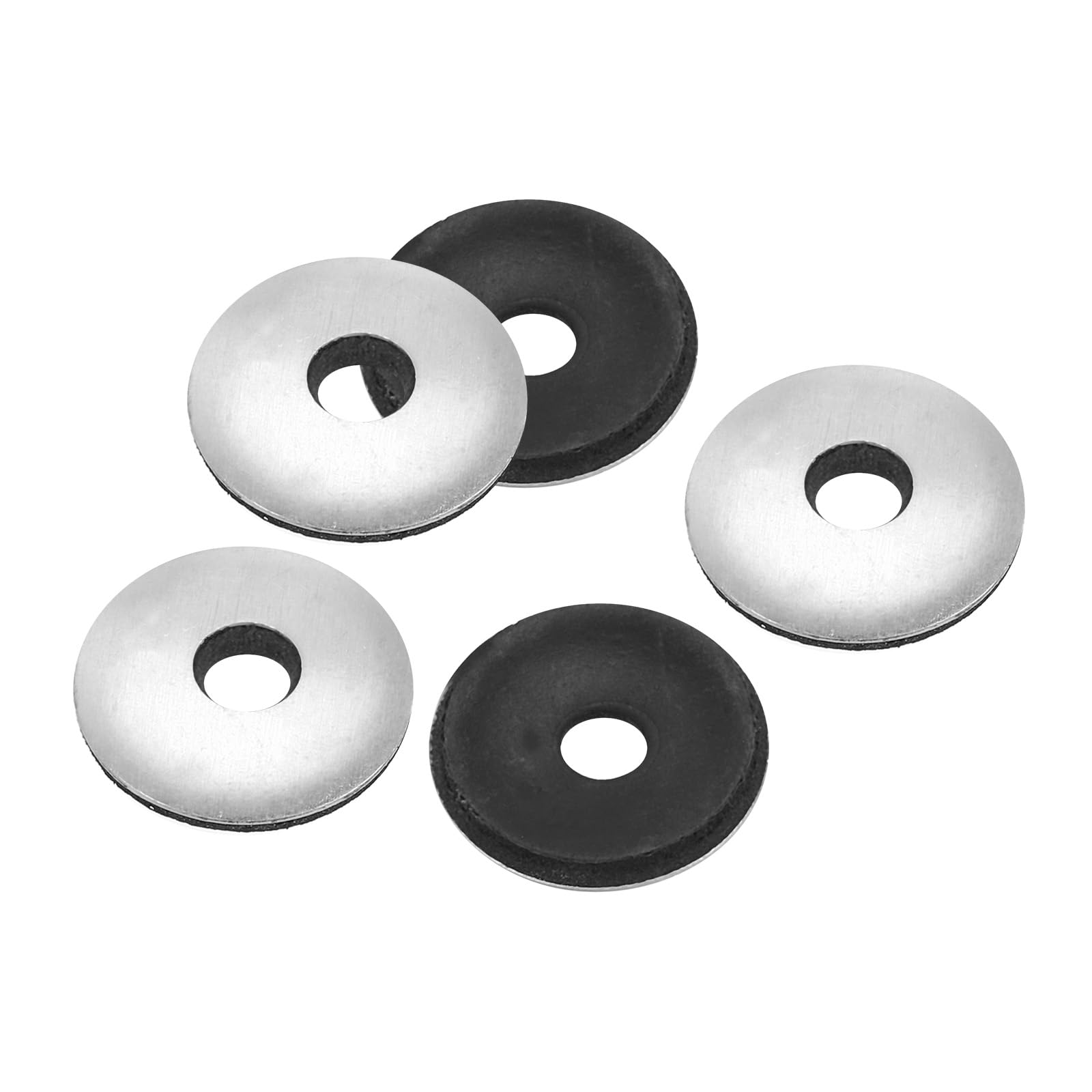 PATIKIL 7/32"x3/4" Aluminum EPDM Bonded Sealing Neoprene Rubber Sealing Washers, 200 Pieces Neoprene Rubber Backed Screw Gasket for Machinery Ships Roof (#12)