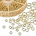PH PandaHall Golden Split Rings, 900 Pcs Iron Double Jump Rings Loop Jump Ring Jewelry Connector Rings 4 5 6 7 8 10mm Split Rings with Opener Tool for Earring Bracelet Necklace Jewelry Making