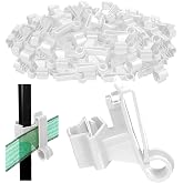 Chunful 200 Pcs T-Post Poly Tape Insulator Large Snap T-Post Holding Electric Fence Insulator for Farm Fence (White)