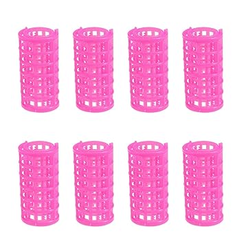 8pcs Hair Rollers Set Double Layer Self Holding Plastic Hair Clips