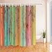 NYMB Vintage Colorful Wallpaper Artwork Painted on Wood Shower Curtain 69X70 inches Polyester Fabric Shower Curtain Bathroom Fantastic Decorations Bath Curtains Hooks Included