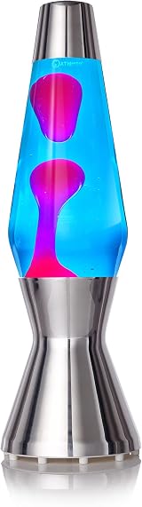Mathmos Astro Lava Lamp in Silver Blue Pink Handmade Britain 1963 Design view 8