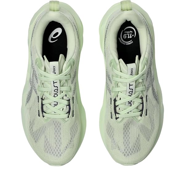 ASICS WOMEN’S NOVABLAST 5 RUNNING SHOES, 7, WHISPER GREEN/MONUMENT BLUE