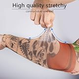 NINVVS 8pk Fake Tattoo Arm Sleeves Sunscreen Elastic Cool Body Art Red Festival view 4