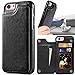 kazineer iPhone 6 Plus Case, iPhone 6S Plus Leather Case Back Cover with Credit Card Holder [Compatible with Magnetic car Mount] Protective Case for Apple iPhone 6 Plus/iPhone 6S Plus - Black