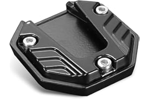 Dogary Motorcycle Kickstand Support Pad, Side Parking Stand Extension Plate, Enlarged Bottom Anti-Sink Foot Extension Support Pad, Universal for Motorcycle Modification Accessory (Black)