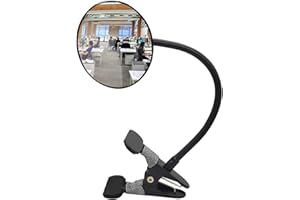 Ampper Acrylic Clip On Rear View Cubicle Mirror, Flexible Convex Security Mirror for Personal Safety Desk Rearview Monitors o