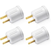 2-Pack Light Socket To Plug Adapter – E26/E27 To Polarized Outlet, Heat-Resistant PBT Material, 125V 1250W For Garage And Basement
