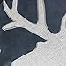 Homey Cozy Applique Gray Velvet Throw Pillow Cover, Merry Christmas Series Reindeer Horn Luxury Soft Fuzzy Cozy Warm Slik Decorative Gift Square Couch Cushion Pillow Case 20 x 20 Inch, Cover Only