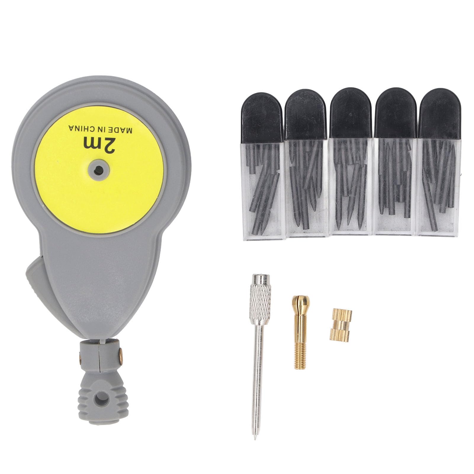 Rotape Tape Measure Compas, 6ft Retractable Measure Beam Compass with with 50Pcs Pencil Refill, Auto Retract Imperial Circle Drawing Tool for Woodworking, Decorative Design