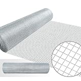 1/4 Hardware Cloth 36 x 50 23 gauge Galvanized Welded Wire Metal Mesh Roll Vegetables Garden Rabbit Fencing Snake Fence for Chicken Run Critters Gopher Racoons Opossum Rehab Cage Wire Window