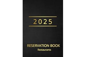 Reservation Book for Restaurant 2025 - 1 Day 2 Pages per day - UK - Monday to Sunday: Booking Diary for Bistros, Cafés, Hotel